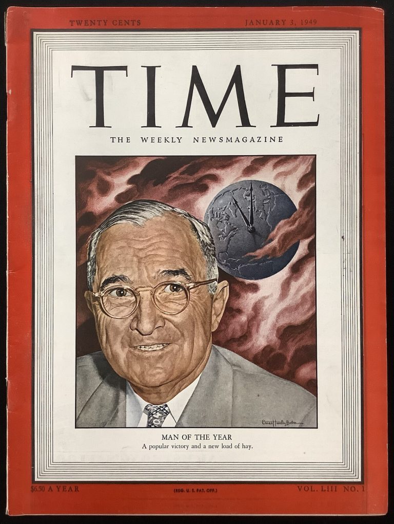 Harry Truman Time Magazine 1/3/49 No Label 33rd US President FDR Successor
