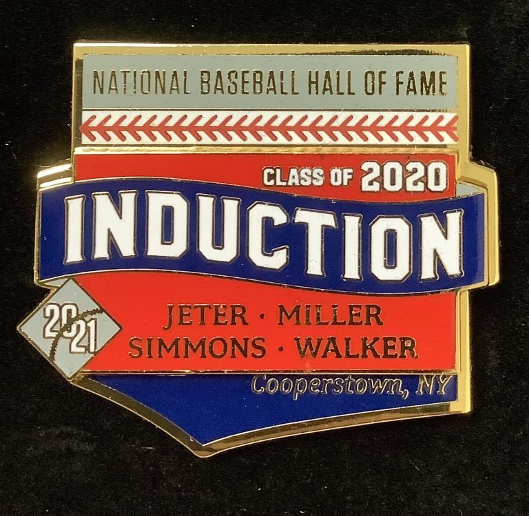 2020 Baseball Hall of Fame Induction Press Pin Derek Jeter Walker Simmons LE