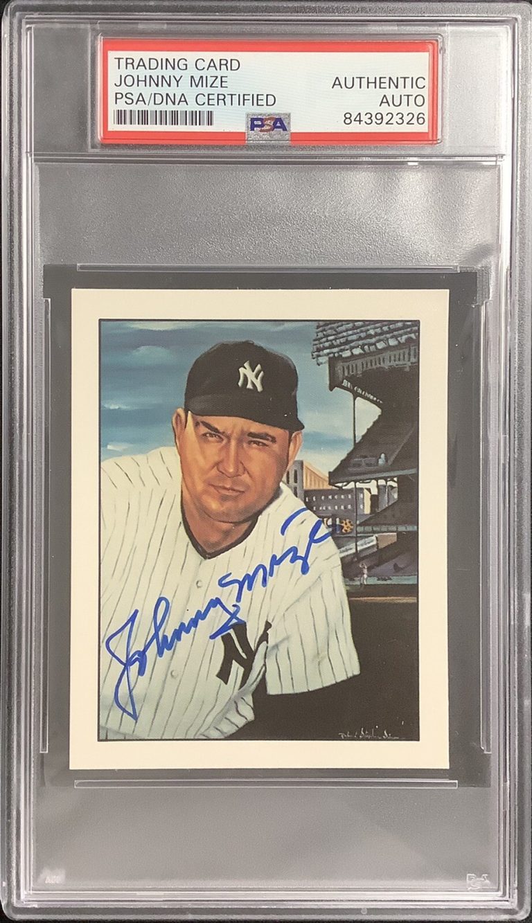 Johnny Mize Signed 1983 TCMA #29 Card 50 Years of Yankees Autograph HOF PSA/DNA