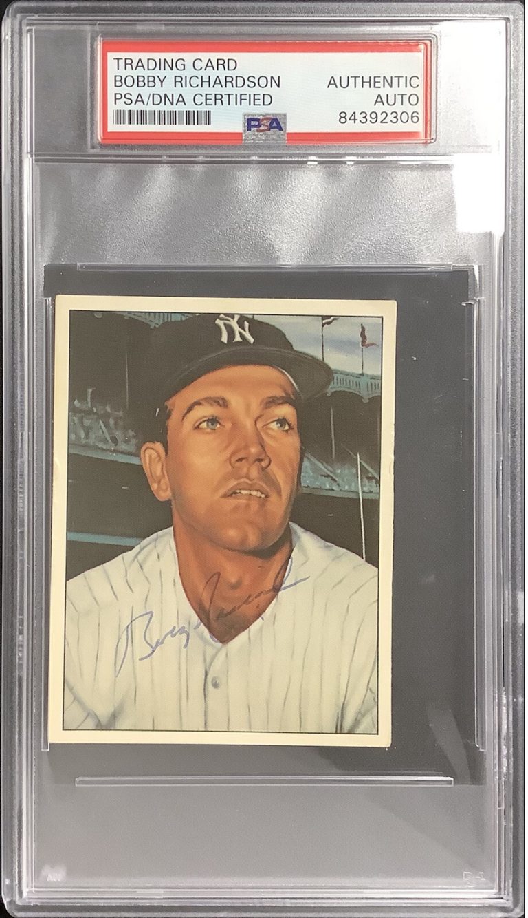 Bobby Richardson Signed 1983 TCMA #36 Card 50 Years of Yankees Autograph PSA/DNA