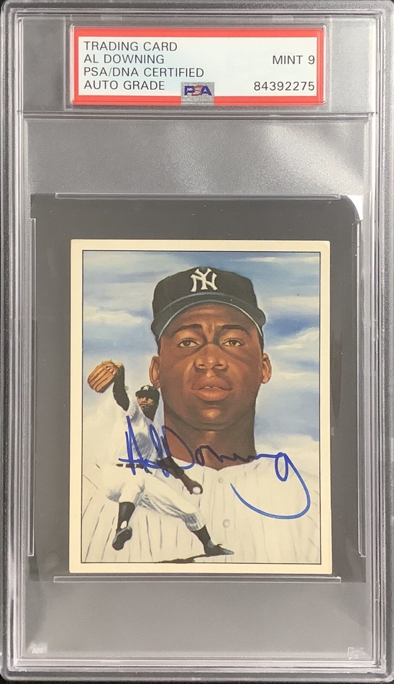 Al Downing Signed 1983 TCMA #11 Card 50 Years of Yankees WSC PSA/DNA Auto Mint 9