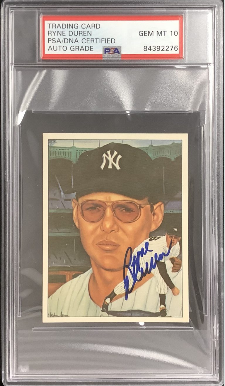 Ryne Duren Signed 1983 TCMA #12 Card 50 Years of Yankees PSA/DNA Auto Gem Mt 10