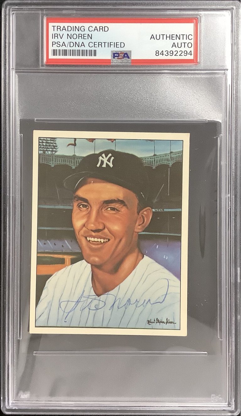 Irv Noren Signed 1983 TCMA #31 Card 50 Years of Yankees AS WSC Autograph PSA/DNA