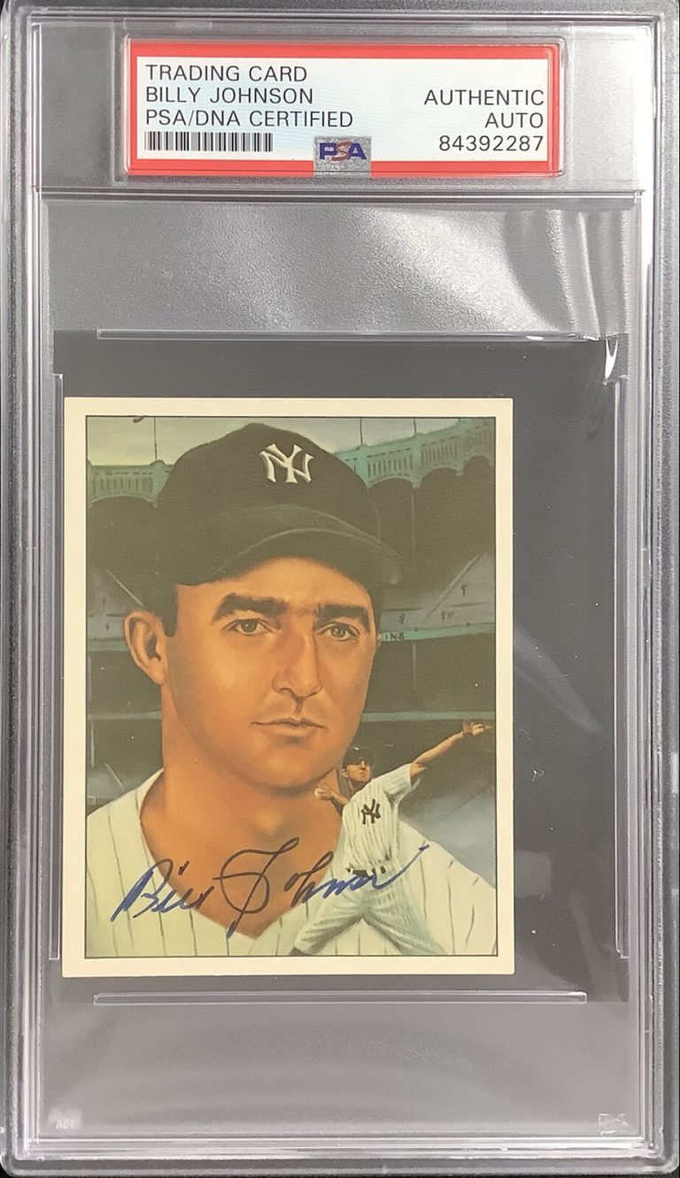 Billy Johnson Signed 1983 TCMA #21 Card 50 Years of Yankees AS Autograph PSA/DNA