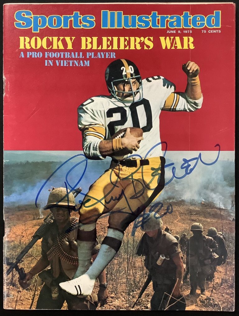 Rocky Bleier Signed Sports Illustrated 6/9/75 No Label Steelers Autograph JSA