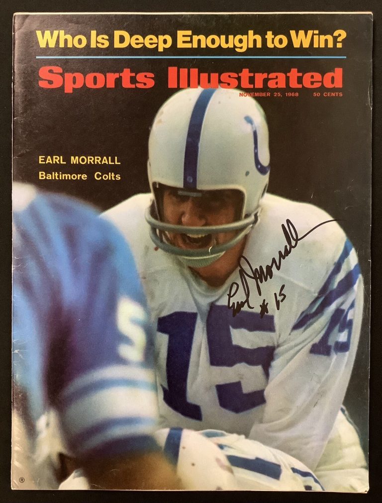 Earl Morrall Signed Sports Illustrated Mag 11/25/68 No Label Colts Autograph JSA