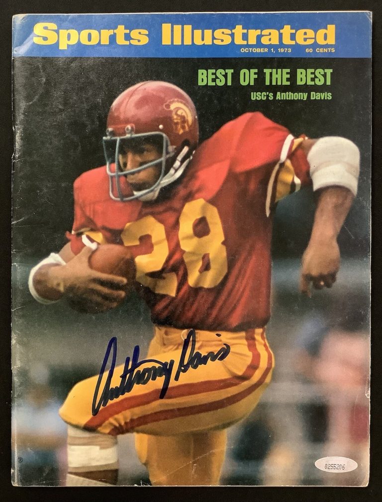 Anthony Davis Signed Sports Illustrated 10/1/73 No Label Trojans Auto TriStar