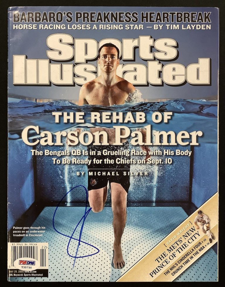 Carson Palmer Signed Sports Illustrated 5/29/06 No Label Bengals QB Auto PSA/DNA