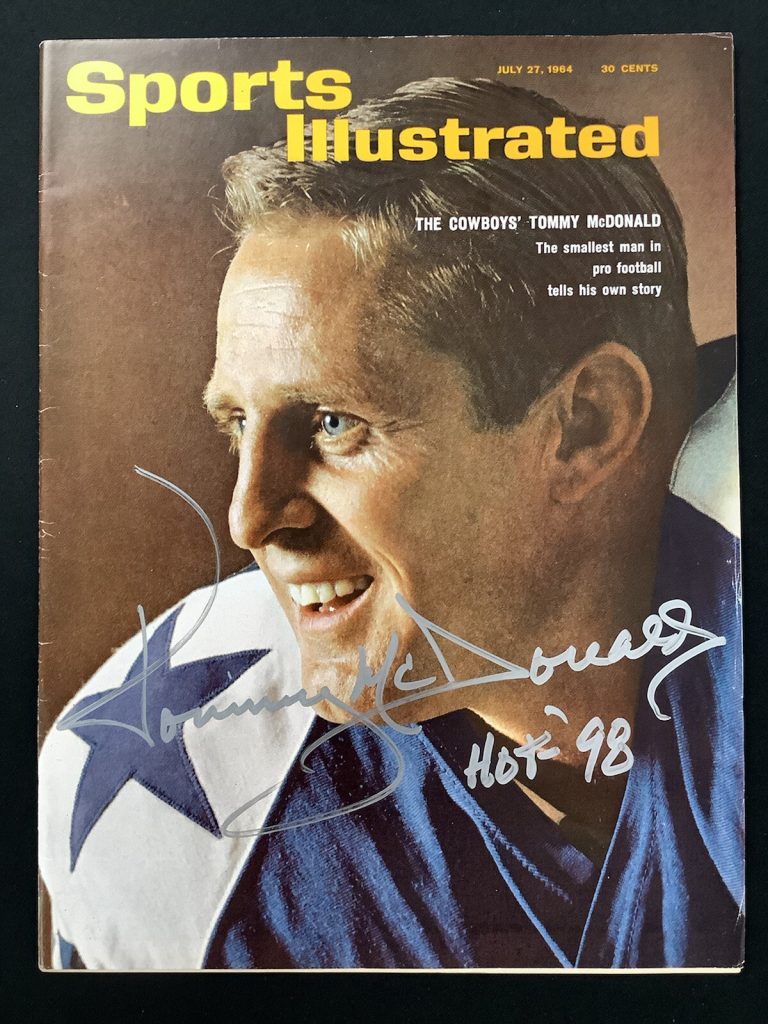 Tommy McDonald Signed Sports Illustrated 7/27/64 No Label Cowboys HOF Auto JSA