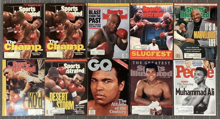 Boxing Lot of 10 Sports Illustrated Mags GQ People Muhammad Ali Foreman Hagler +
