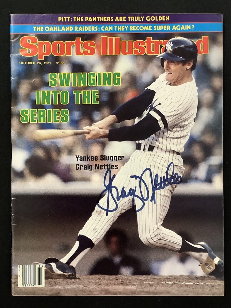 Graig Nettles Signed Sports Illustrated 10/26/81 No Label NYY Baseball Auto JSA