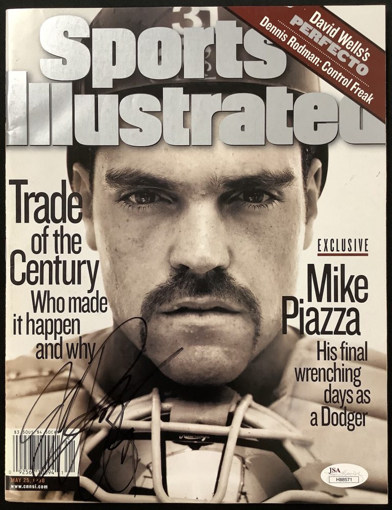 Mike Piazza Signed Sports Illustrated 5/25/98 No Label Dodger Baseball Auto JSA