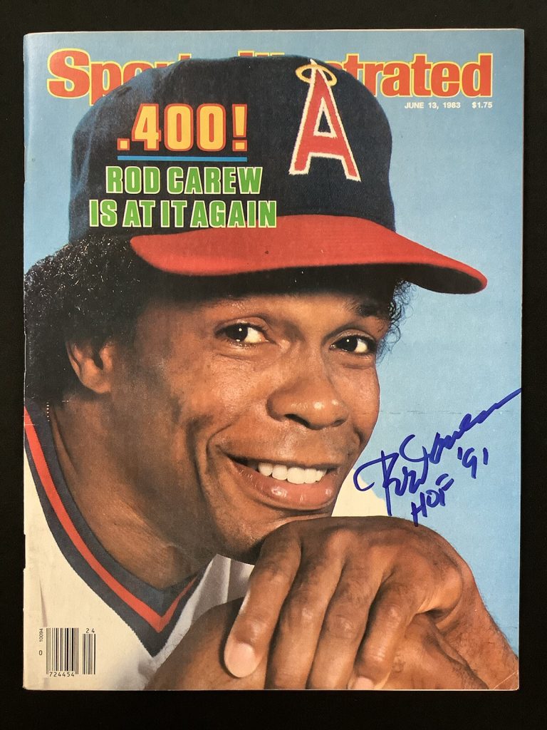 Rod Carew Signed Sports Illustrated 6/13/83 No Label Angels Baseball Auto JSA