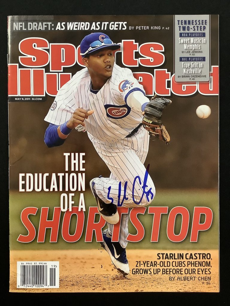 Starlin Castro Signed Sports Illustrated 5/9/11 No Label Cubs Baseball Auto JSA