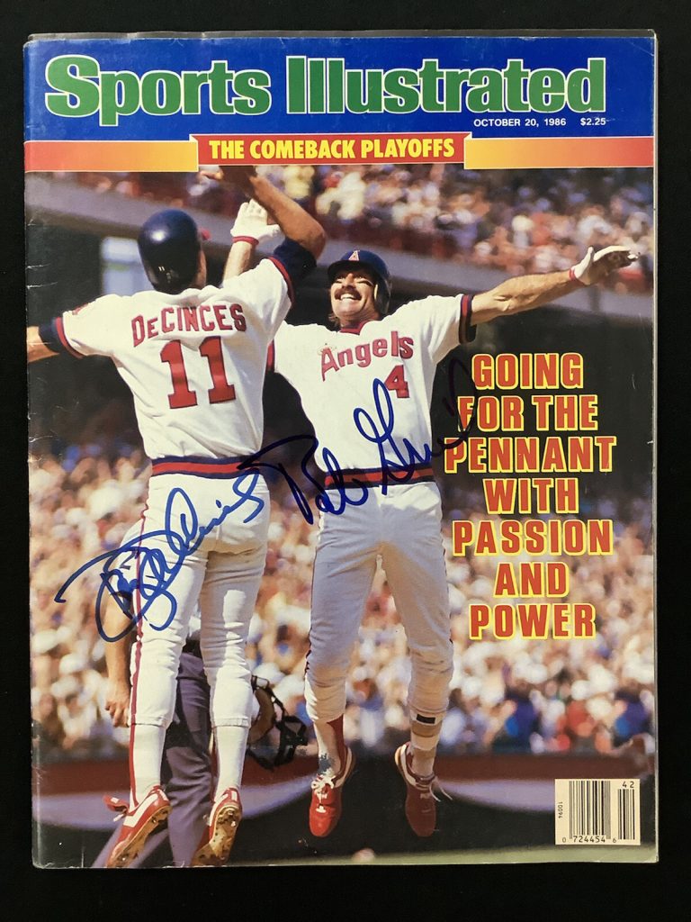 Doug DeCinces Signed Sports Illustrated 10/20/86 No Label Bobby Grich Auto JSA