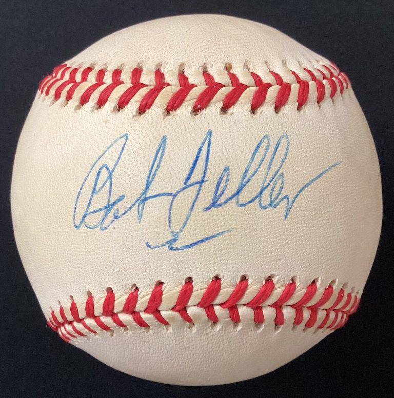 Bob Feller Signed Baseball GAB Budig Cleveland Indians WSC Autograph AS HOF JSA