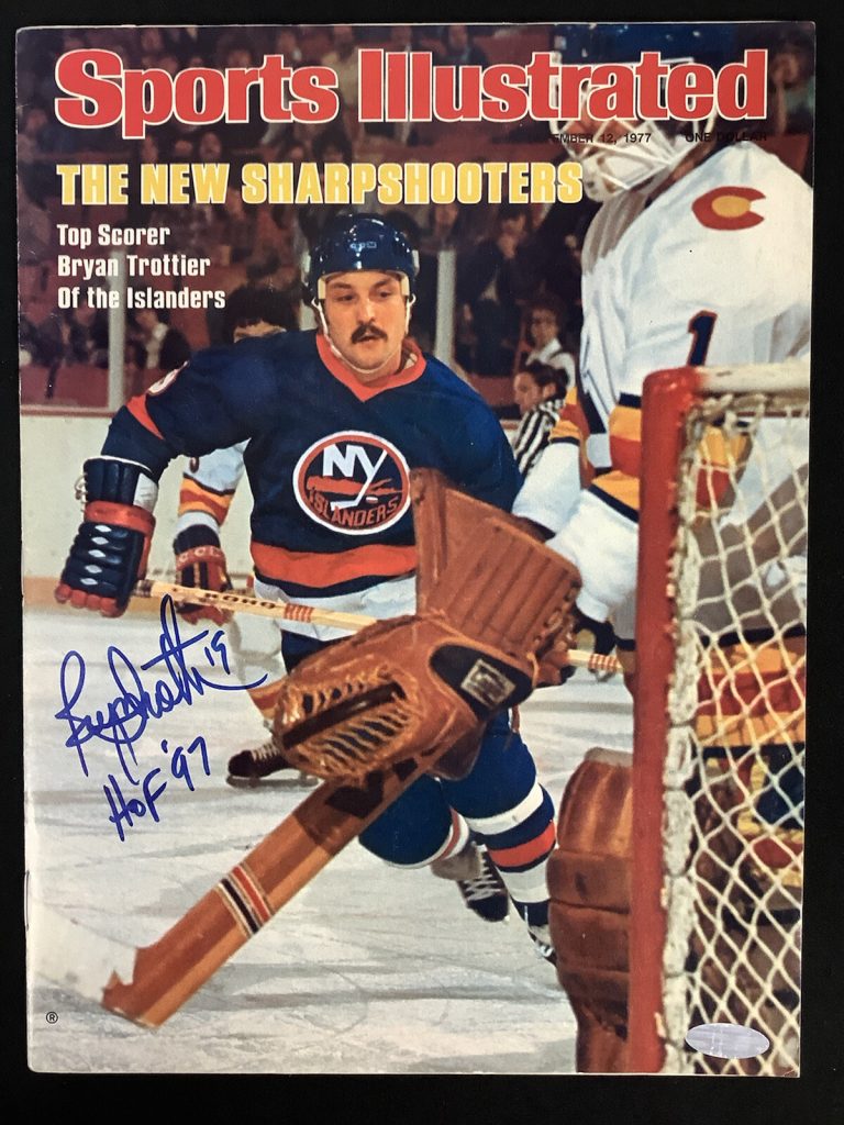Bryan Trottier Signed Sports Illustrated 12/12/77 No Label Hockey Auto Steiner