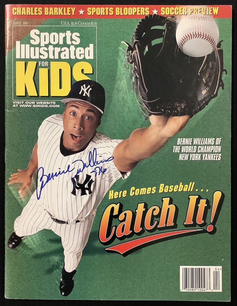 Bernie Williams Signed Sports Illustrated Kids 4/1997 Yankees Autograph WSC JSA