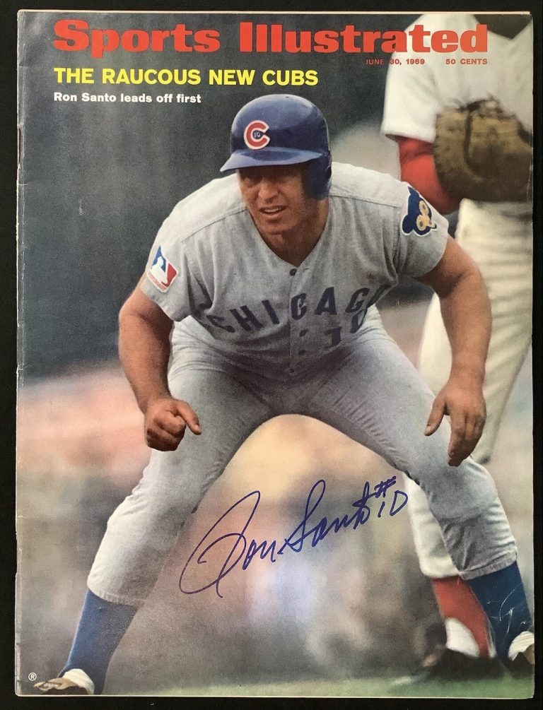 Ron Santo Signed Sports Illustrated 6/30/69 No Label Chicago Cubs Auto HOF JSA