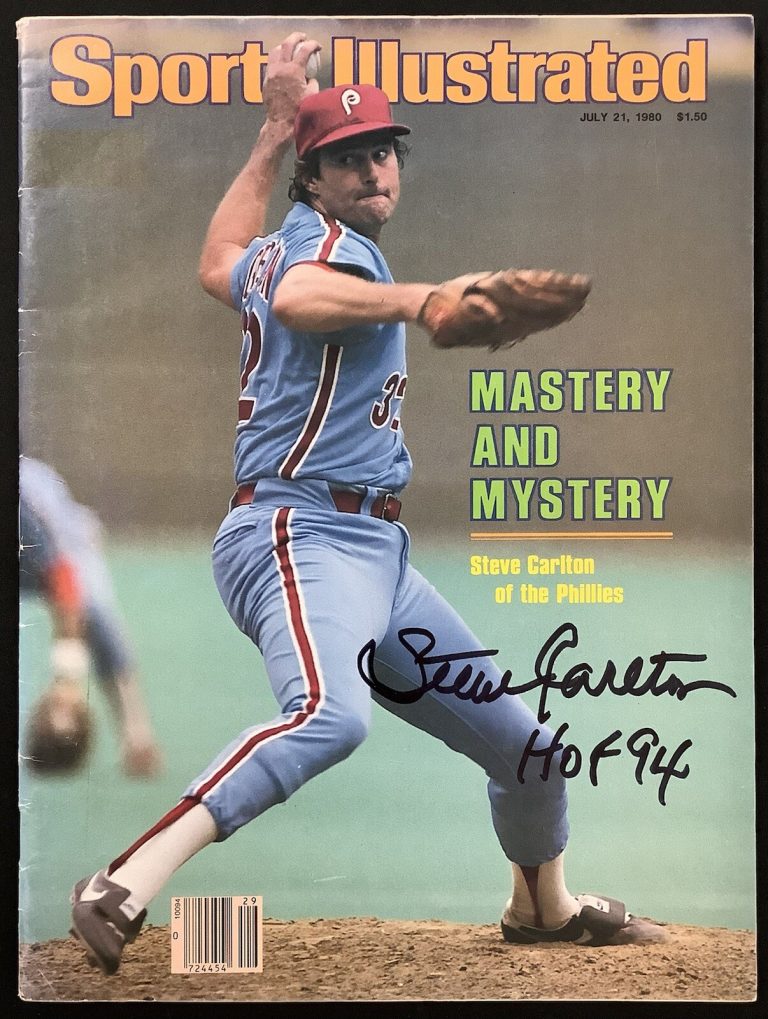 Steve Carlton Signed Sports Illustrated 7/21/80 No Label Phillies Autograph JSA