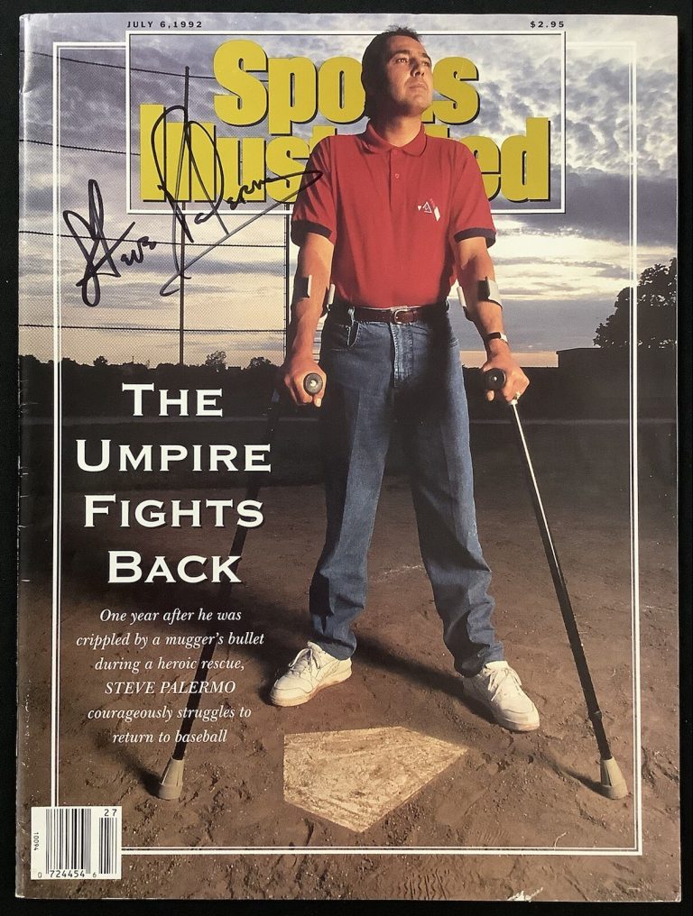 Steve Palermo Signed Sports Illustrated 7/6/92 No Label Umpire Autograph JSA