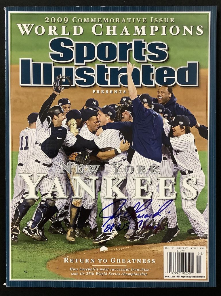 Joe Girardi Sports Illustrated Mag 11/11/09 NO LABEL Yankees Baseball Auto JSA