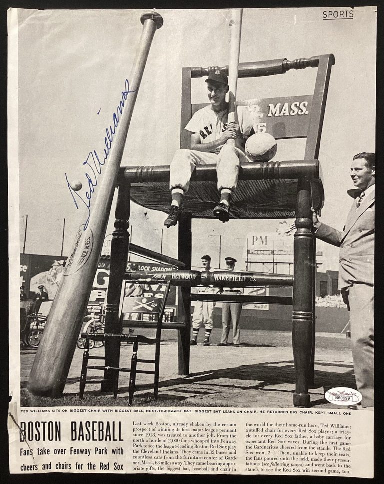 Ted Williams Signed Life Magazine Page 9/9/46 Page 53 Red Sox Autograph HOF JSA