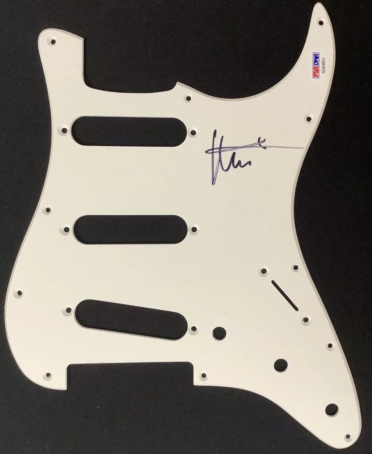 Mike Dirnt Signed Guitar Pickguard Green Day Bassist Rock Autograph HOF PSA/DNA