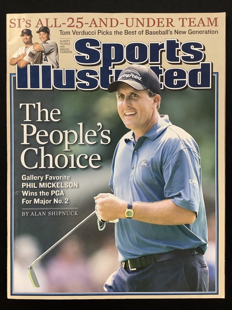 Phil Mickelson Sports Illustrated Magazine 8/22/05 No Label PGA Masters