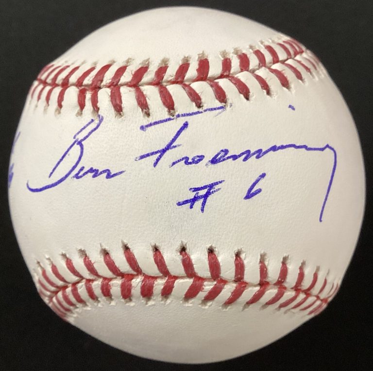 Bruce Froemming Signed Baseball Selig NL Umpire Autograph 500th Game Inscr JSA 1