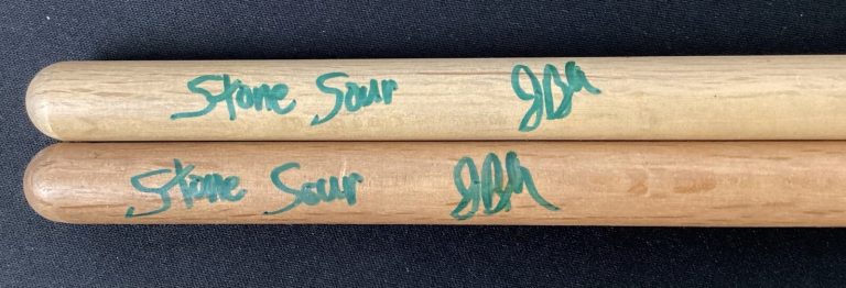 Joel Ekman Signed ProMark Drumstick Pair StoneSour Auto Blank Model Concert Used