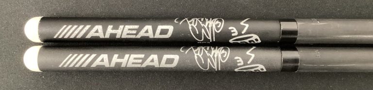 Easton Ahead Black Drumstick Pair KISS Logo Peter Criss Signature Model Rock HOF