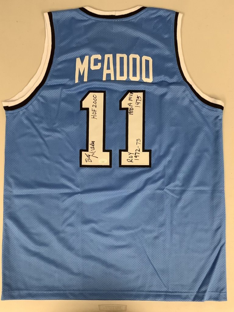 Bob McAdoo Signed Jersey #11 Basketball Buffalo Braves Autograph STATS HOF JSA 2