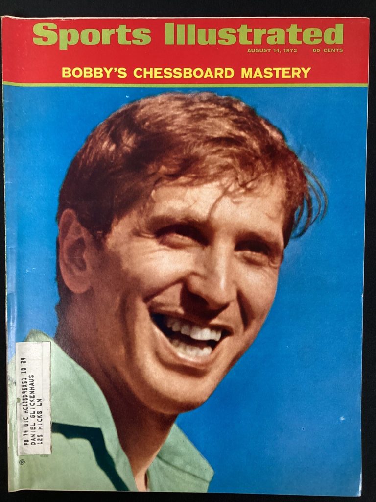 Bobby Fischer Sports Illustrated 8/14/72 Chess World Champ Chessboard Mastery
