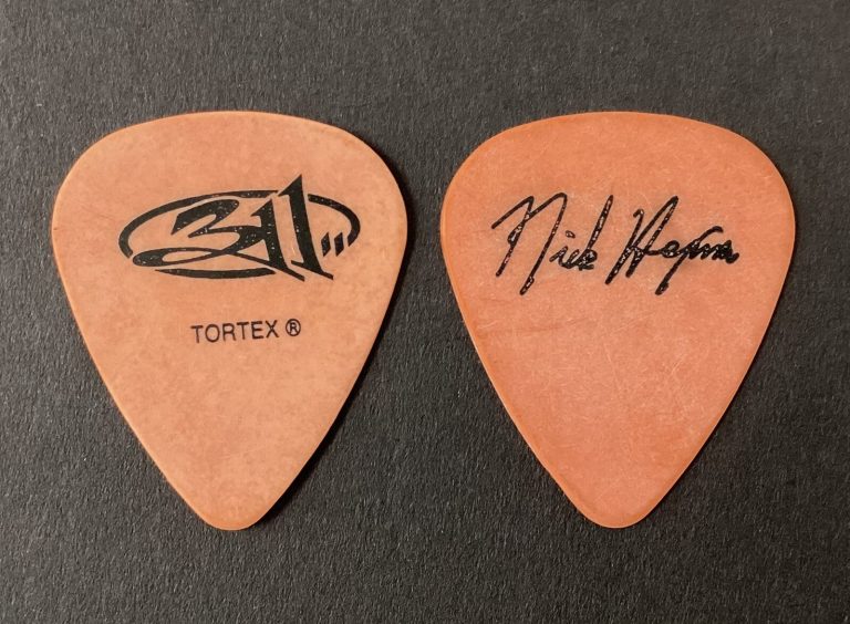 311 Three Eleven Guitar Pick Tortex 311 Logo Nick Hexum Custom Concert Sig Model