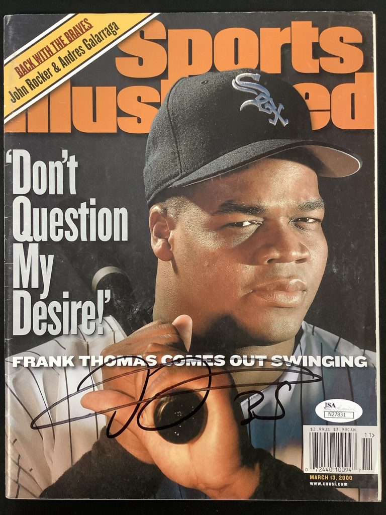 Frank Thomas Signed Sports Illustrated 3/13/00 No Label White Sox Auto HOF JSA