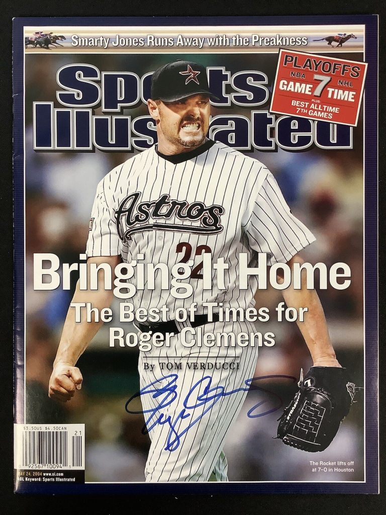 Roger Clemens Signed Sports Illustrated 5/24/04 No Label Baseball Auto CY JSA