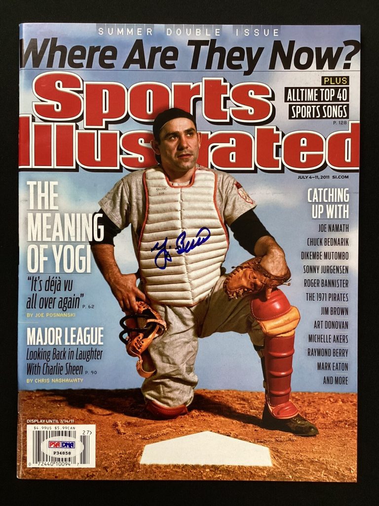 Yogi Berra Signed Sports Illustrated 7/11/11 No Label Yankees Auto HOF PSA/DNA
