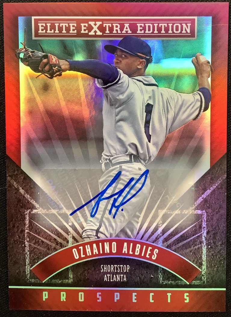 2015 Panini Elite Extra Edition Prospects 145 Ozhaino Albies Auto Braves Ozzie