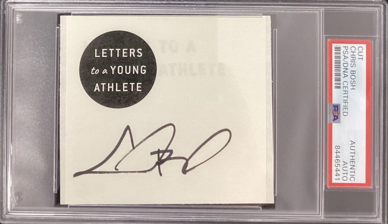 Chris Bosh Signed Cut Miami Heat Raptors Basketball Autograph HOF PSA/DNA