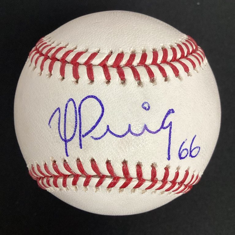 Yasiel Puig Signed Baseball Rawlings Dodgers Reds Indians Auto All-Star PSA/DNA