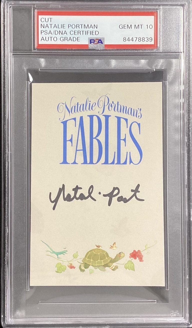 Natalie Portman Signed Cut Book Page Fables Star Wars Actress PSA/DNA Auto Gem10
