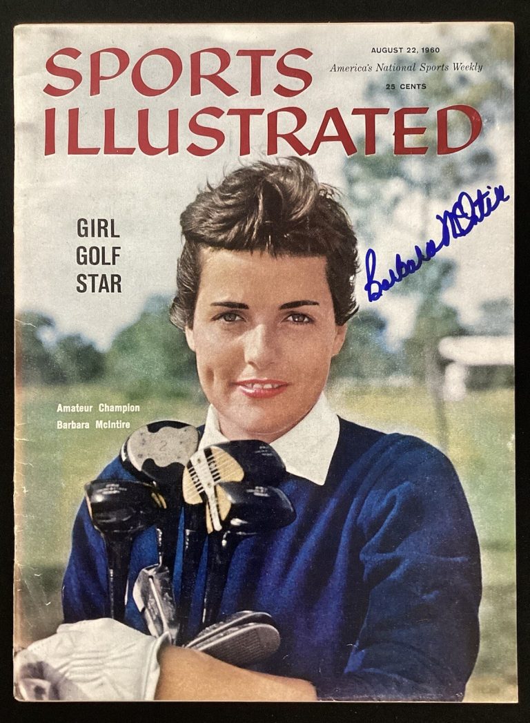 Barbara McIntire Signed Sports Illustrated 8/22/60 No Label Girl Golf Star JSA