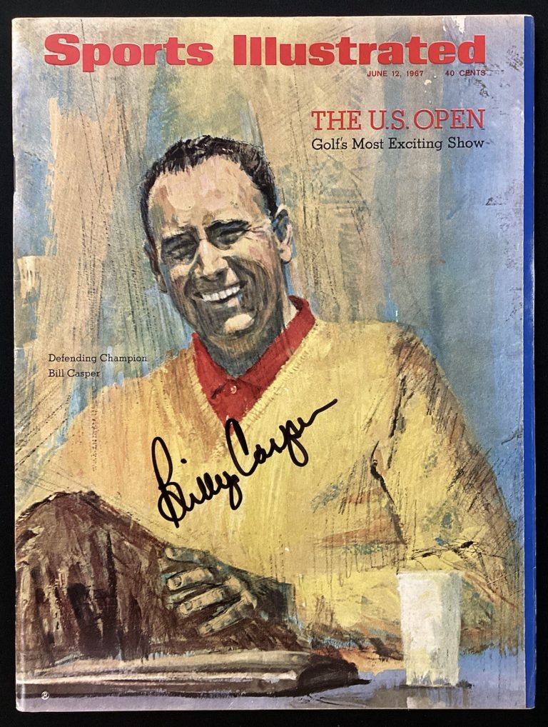 Billy Casper Signed Sports Illustrated 6/12/67 No Label Golf HOF Masters PGA JSA