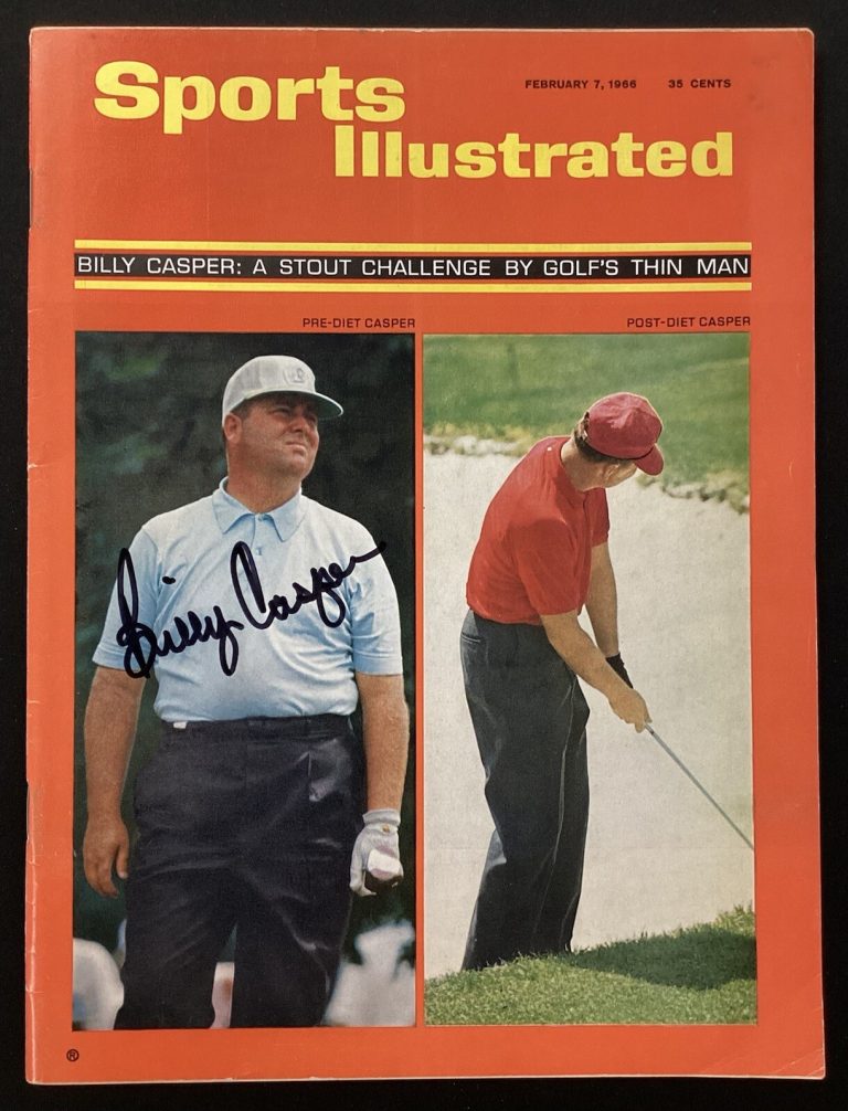 Billy Casper Signed Sports Illustrated 2/7/66 No Label Golf HOF Masters PGA JSA