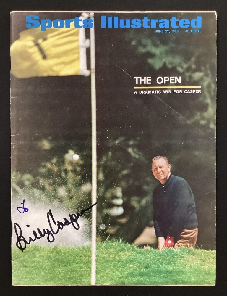 Billy Casper Signed Sports Illustrated 6/27/66 No Label Golf HOF Masters PGA JSA