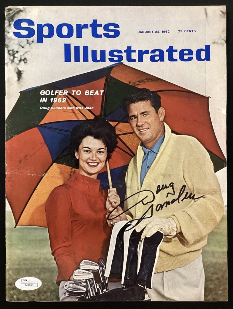 Doug Sanders Signed Sports Illustrated 1/22/62 NoLabel Golf Masters PGA Open JSA