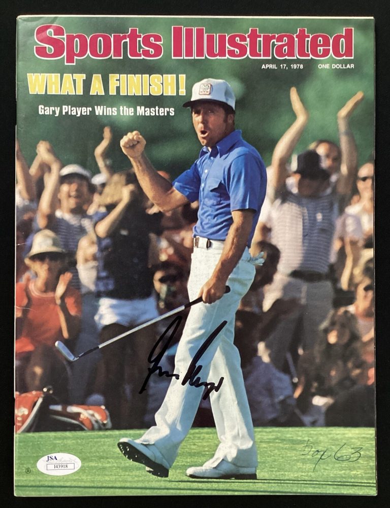 Gary Player Signed Sports Illustrated 4/17/78 No Label Golf HOF PGA Masters JSA