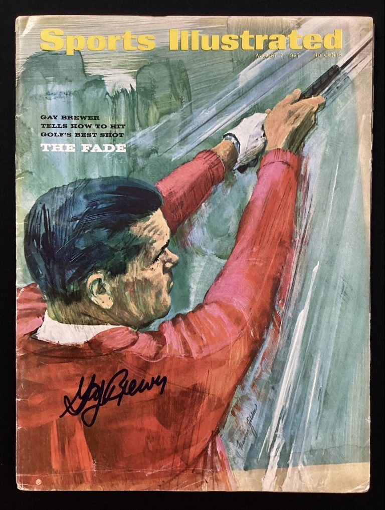 Gay Brewer Signed Sports Illustrated 8/7/67 No Label Golf PGA Masters Open JSA