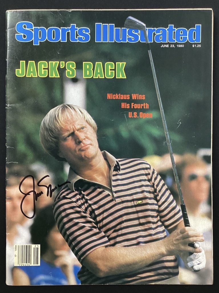 Jack Nicklaus Signed Sports Illustrated 6/23/80 No Label Golf HOF PGA Master JSA